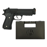 V22 Pistola Airsoft Toda De Ferro Pt92 M92 Spring + Maleta