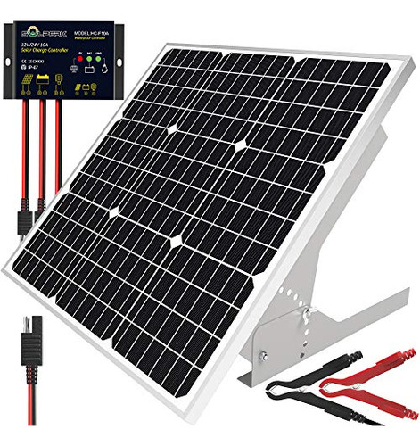 Paneles Solares -  50w/12v Solar Panel Kit, Solar Battery Tr