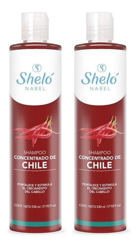 2 Shampoo Concentrado Chile Sheló Crecimiento Acelerado 