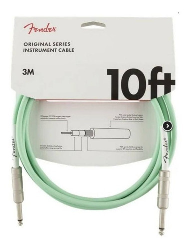 Cable 3 Mts. Original Series Surf Green Fender