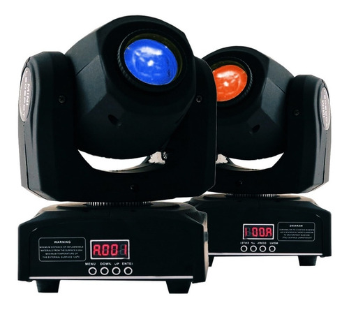 2 Moving Head Spot Led Osram 60w 8 Cores + 8 Desenhos Dmx Dj