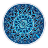 Toalla De Playa Redonda Diseño Mandala 150 Cm