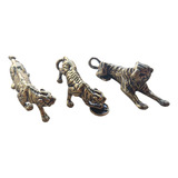 Juego De 3 Figuras De Tigre Vintage, Estatuas Decorativas De