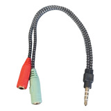 Cable Adaptador De Sonido Para Celular Y Ps4 Pc A Mic Y Auri