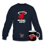 Poleron Polo + Taza, Miami Heat Logo, Nba, Basketball / The King Store