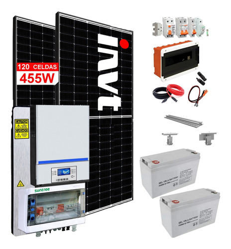 Invt Kit Solar Completo Tablero 13500w/dia Inverter 3kw Ml10