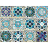 Estilo Mandala Kakofaci 12 Piezas (6x6 In) Adhesivos Decorat