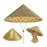 Sombrero Chino Bambu Tejido Fiesta China Oriental Hora Loca