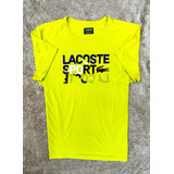 Playera De Manga Corta Amarilla Lacoste Sport Talla 5 Hombre