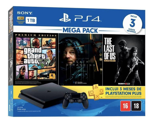 Ps4 Slim 1tb Mega Pack Com 3 Jogos