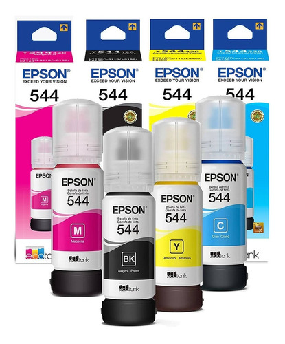 Tinta Original Epson L3150 L3110 T544  Kit T544 04 Cores 
