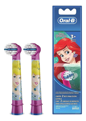 Refil Escova Elétrica Infantil Oral-b Princesas C/ 2unidades