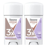 Desodorante Rexona Creme Clinical 58g Fem Extra Dry Kit 2un