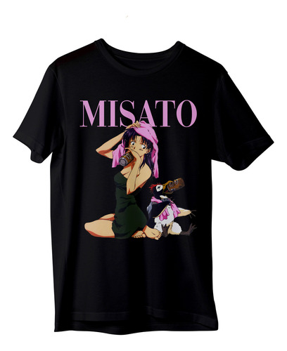 Remera Misato Anime Evangelion Unisex 100% Algodon Premium