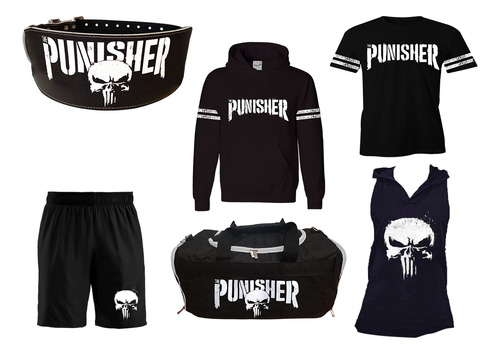 Conjunto Deportivo Kit Completo Para Gimnasio Gym - Punisher