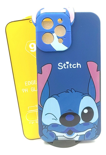 Case Stitch + Mica Cristal Para iPhone 12 Pro Max