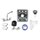 Kit Tarja Acero Inoxidable Fregadero Empotrar Bar Anbec 1060