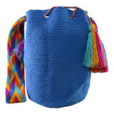 Mochila Wayuu Lisa Azul Celeste Envio Gratis