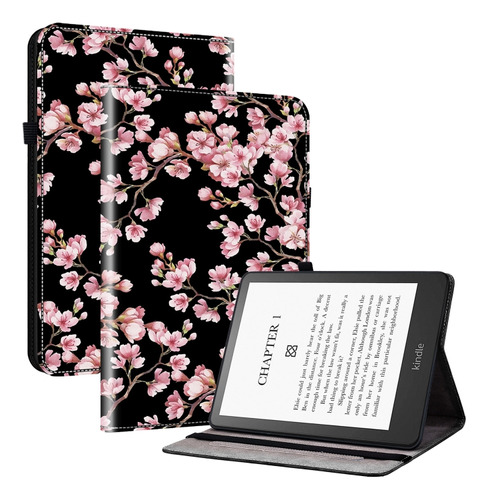 Funda De Piel Color Ciruela Para Amazon Kindle Paperwhite5/g