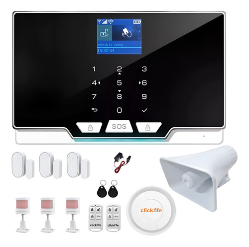 Alarma Para Casa Negocio Wifi Chip Celular Doble Sirena 