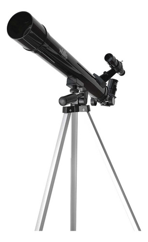 Telescopio Refractor Wallis Montura Altazimutal 100x Color Negro