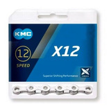 Puente En X Plateado Corrente Kmc X12, 12 V, 126 Eslabones, Prata Eagle