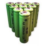 Packx 12 Pilas Baterias Aa Recargables Solares 1.2v 1300mah 