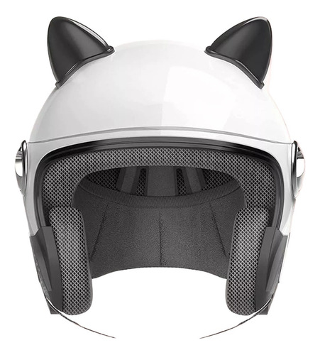 Casco De Motocicleta Con Orejas Gato Para Hombres Y Mujeres