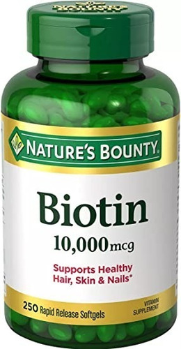 Biotina 10000 Mcg X 250 Capsula - Unidad a $7720