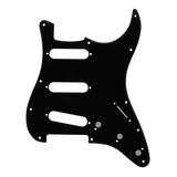 Escudo Para Guitarra Stratocaster Preto Strinberg 3 Camadas