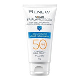 Protetor Facial Avon Renew Solar Hialurônico Matte Fps50 40g