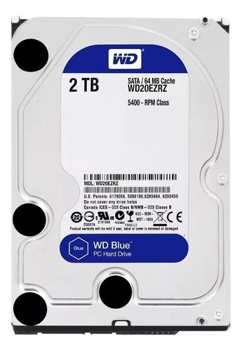 Disco Duro Interno / Western Digital Blue 2 Tb (2000 Gb)