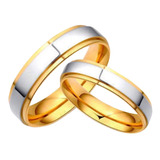 Set 2 Anillos Matrimonio Compromiso Boda Oro Blanco