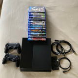 Ps4 Completo Com 2 Controles + 12 Jogos - Bom Estado