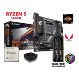 Kit De Actualización Amd Ryzen 5 5600g + 16 Gb Ram Ddr4 Xpg 3600 Mhz, Color Negro