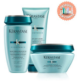 Kit Kérastase Résistance: Shampoo + Crema + Mask + Travel