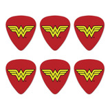 Wonder Woman - Púas De Guitarra Con Logotipo Clásico,  Media