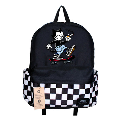 Mochila Vans Felix The Cat Old Skool Negro Liso | Envío gratis