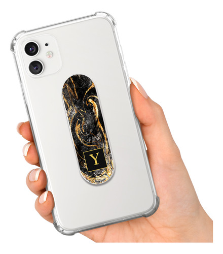 Kit Capa + Suporte Celular Personalizado Granito Gold