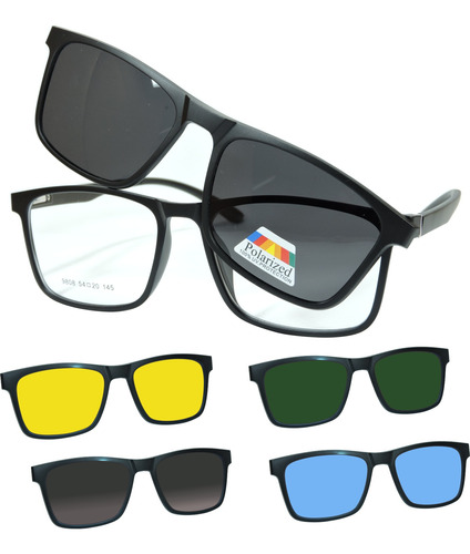 Óculos Armação De Grau Sol Clip On 6x1 Nf Original