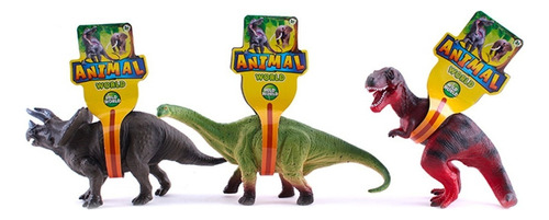 6 Figura De Dinosaurio T Rex Triceratop Juguete Mayoreo Full