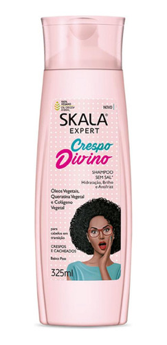 Shampoo Sin Sal Hidratante Crespo Divino 325ml Skala