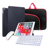 Capa Teclado Mouse Kit Completo Para iPad 9th Geração 10,2