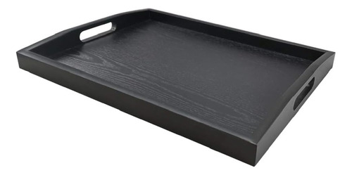 Plato Madera 1 Pieza 45 Cm Negro 6341871