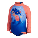 Traje De Baño Digital Long Sleeve Frill Para Niña Speedo