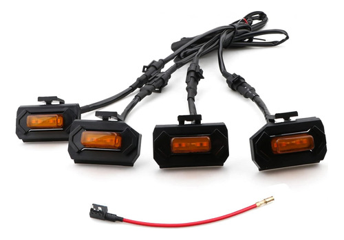 4pcs Front Grille Led Grille Lights With Adding A