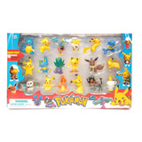 Pokémon Pikachu Squirle Eevee Rowlet Set 18 Figuras En Caja