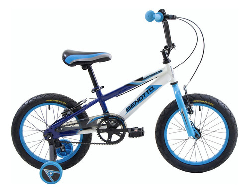 Bicicleta Benotto Cross Agressor R16 1v. Niño Ruedas Lateral Color Azul/blanco Tamaño Del Cuadro N/a