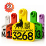 Aretes Personalizados A Laser Para Ganado Bovino Pack 50 Und