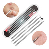 Kit X4 Sacacomedones Removedor Acne Puntos Negros Metalicos